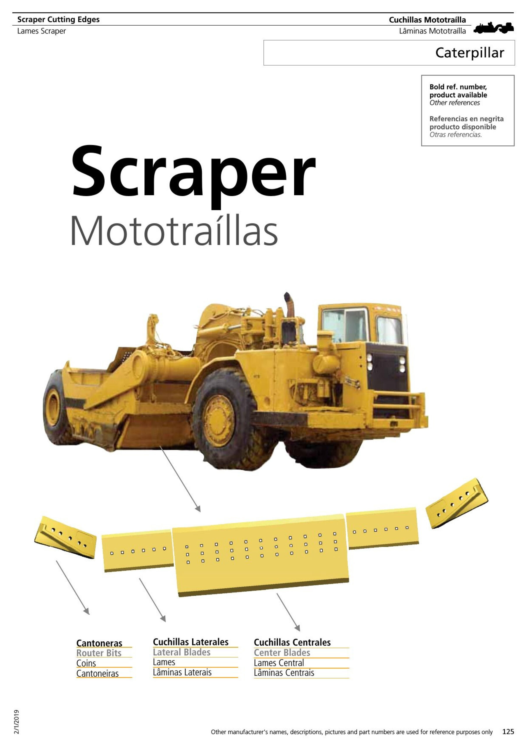 Caterpillar szkréper vágóélek