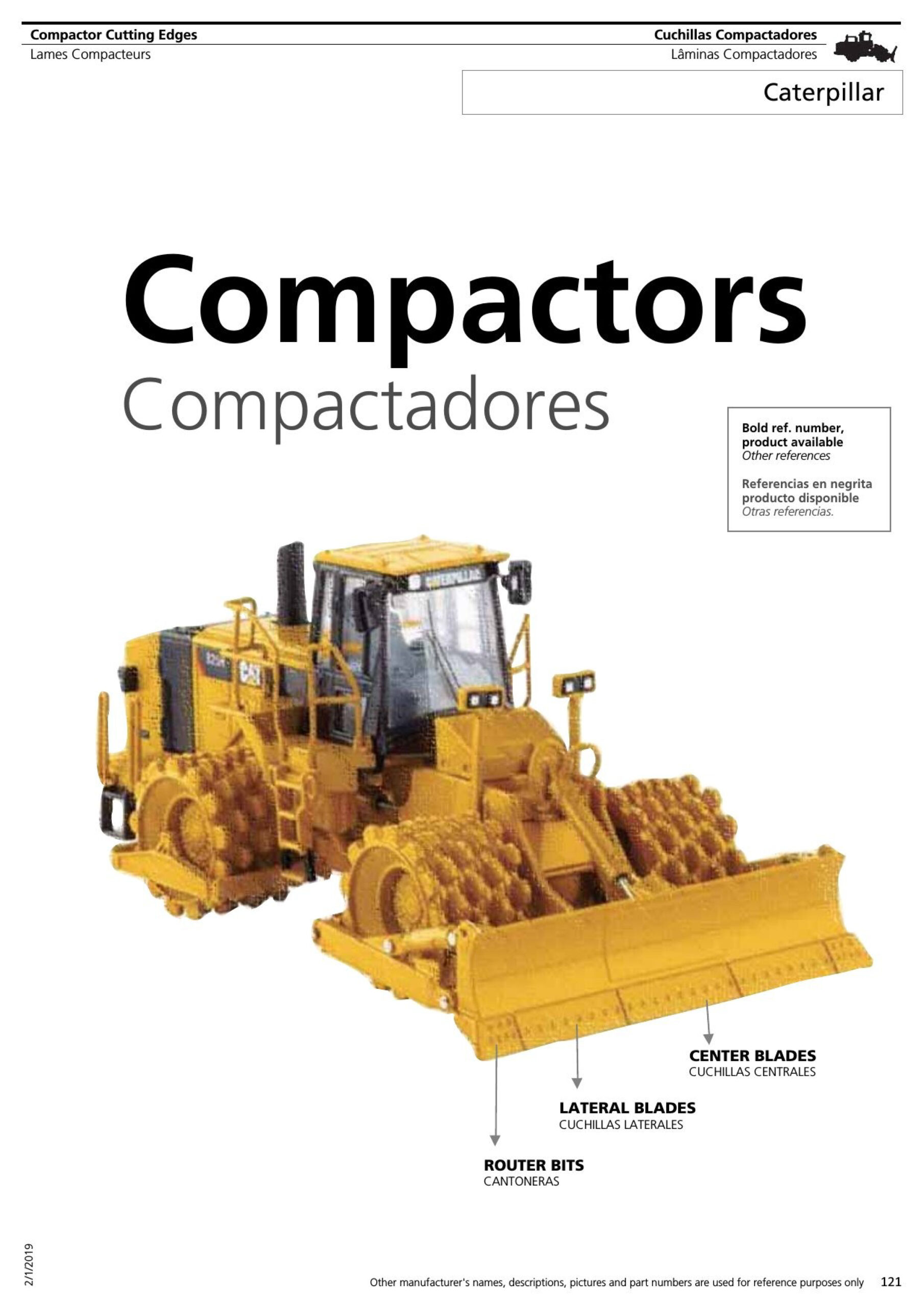 Caterpillar talajtömörítő vágóélek